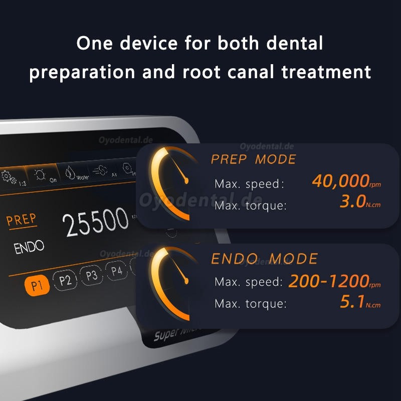 Pluspower® Super Micro S Pro 2-in-1 Bürstenloser Dental-Elektromotor mit Motor de Endodontie